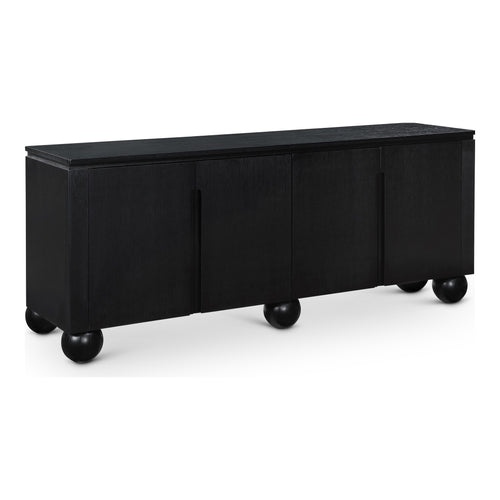 Cardiff Laquer And Oak Veneer Sideboard / Buffet (77023-) in Black