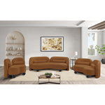 Daphne Velvet Upholstered Chair in Saddle