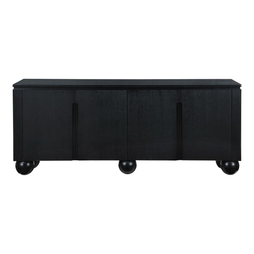 Cardiff Laquer And Oak Veneer Sideboard / Buffet (77023-) in Black