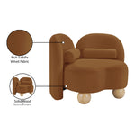 Daphne Velvet Upholstered Chair in Saddle