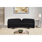 Daphne 89" Velvet Upholstered Sofa in Black