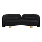 Daphne 89" Velvet Upholstered Sofa in Black