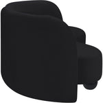 Daphne 89" Velvet Upholstered Sofa in Black