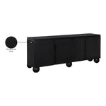 Cardiff Laquer And Oak Veneer Sideboard / Buffet (77023-) in Black
