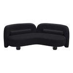 Daphne 89" Velvet Upholstered Sofa in Black