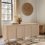 Cardiff Laquer And Oak Veneer Sideboard / Buffet (77023-) in Natural