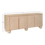Cardiff Laquer And Oak Veneer Sideboard / Buffet (77023-) in Natural