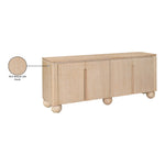 Cardiff Laquer And Oak Veneer Sideboard / Buffet (77023-) in Natural