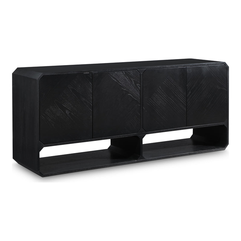 Parker Solid Wood And Ash Veneer Sideboard / Buffet in Black
