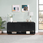Parker Solid Wood And Ash Veneer Sideboard / Buffet in Black