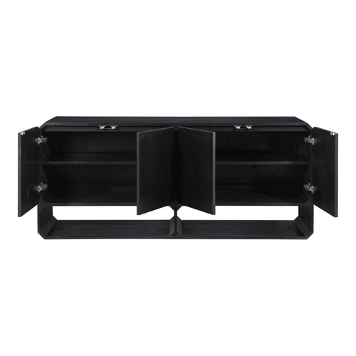Parker Solid Wood And Ash Veneer Sideboard / Buffet in Black