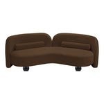 Daphne 89" Velvet Upholstered Sofa in Brown