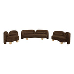 Daphne 89" Velvet Upholstered Sofa in Brown