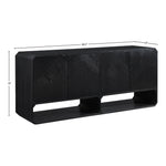 Parker Solid Wood And Ash Veneer Sideboard / Buffet in Black