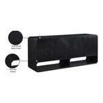 Parker Solid Wood And Ash Veneer Sideboard / Buffet in Black