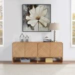 Parker Solid Wood And Ash Veneer Sideboard / Buffet in Natural