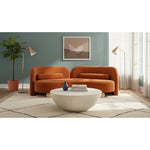 Daphne 89" Velvet Upholstered Sofa in Cognac