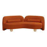 Daphne 89" Velvet Upholstered Sofa in Cognac