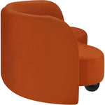 Daphne 89" Velvet Upholstered Sofa in Cognac