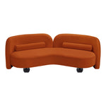 Daphne 89" Velvet Upholstered Sofa in Cognac