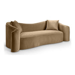 Destin 91" Velvet Upholstered Sofa in Beige
