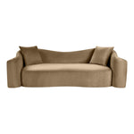 Destin 91" Velvet Upholstered Sofa in Beige