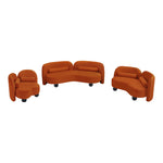Daphne 89" Velvet Upholstered Sofa in Cognac