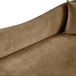 Destin 91" Velvet Upholstered Sofa in Beige