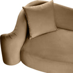 Destin 91" Velvet Upholstered Sofa in Beige