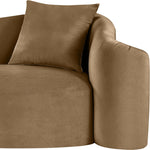 Destin 91" Velvet Upholstered Sofa in Beige