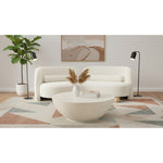 Daphne 89" Velvet Upholstered Sofa in Cream