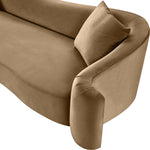 Destin 91" Velvet Upholstered Sofa in Beige