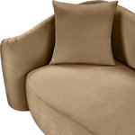 Destin 91" Velvet Upholstered Sofa in Beige