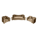 Destin 91" Velvet Upholstered Sofa in Beige