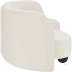 Daphne 89" Velvet Upholstered Sofa in Cream