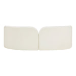 Daphne 89" Velvet Upholstered Sofa in Cream