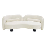 Daphne 89" Velvet Upholstered Sofa in Cream