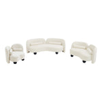 Daphne 89" Velvet Upholstered Sofa in Cream