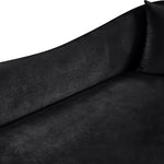 Destin 91" Velvet Upholstered Sofa in Black
