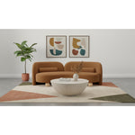 Daphne 89" Velvet Upholstered Sofa in Saddle