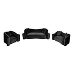 Destin 91" Velvet Upholstered Sofa in Black