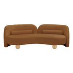 Daphne 89" Velvet Upholstered Sofa in Saddle