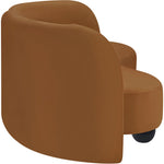 Daphne 89" Velvet Upholstered Sofa in Saddle