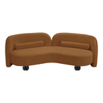 Daphne 89" Velvet Upholstered Sofa in Saddle