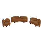 Daphne 89" Velvet Upholstered Sofa in Saddle