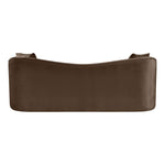 Destin 91" Velvet Upholstered Sofa in Brown