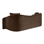 Destin 91" Velvet Upholstered Sofa in Brown