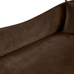 Destin 91" Velvet Upholstered Sofa in Brown
