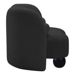 Daphne Boucle Fabric Upholstered Chair in Black