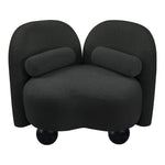 Daphne Boucle Fabric Upholstered Chair in Black